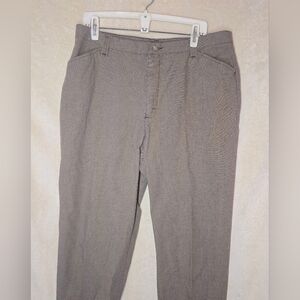 Riders Casuals Women's Tan & Brown Plaid Pants Size 16 Petite Vintage